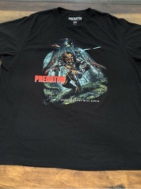 Cavity Colors Predator “Soon The Hunt Will Begin” T-Shirt 3XL Black Rare OOP